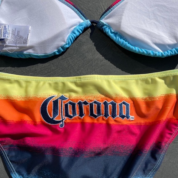 vintage 2000s corona rainbow bikini set - Picture 5 of 7